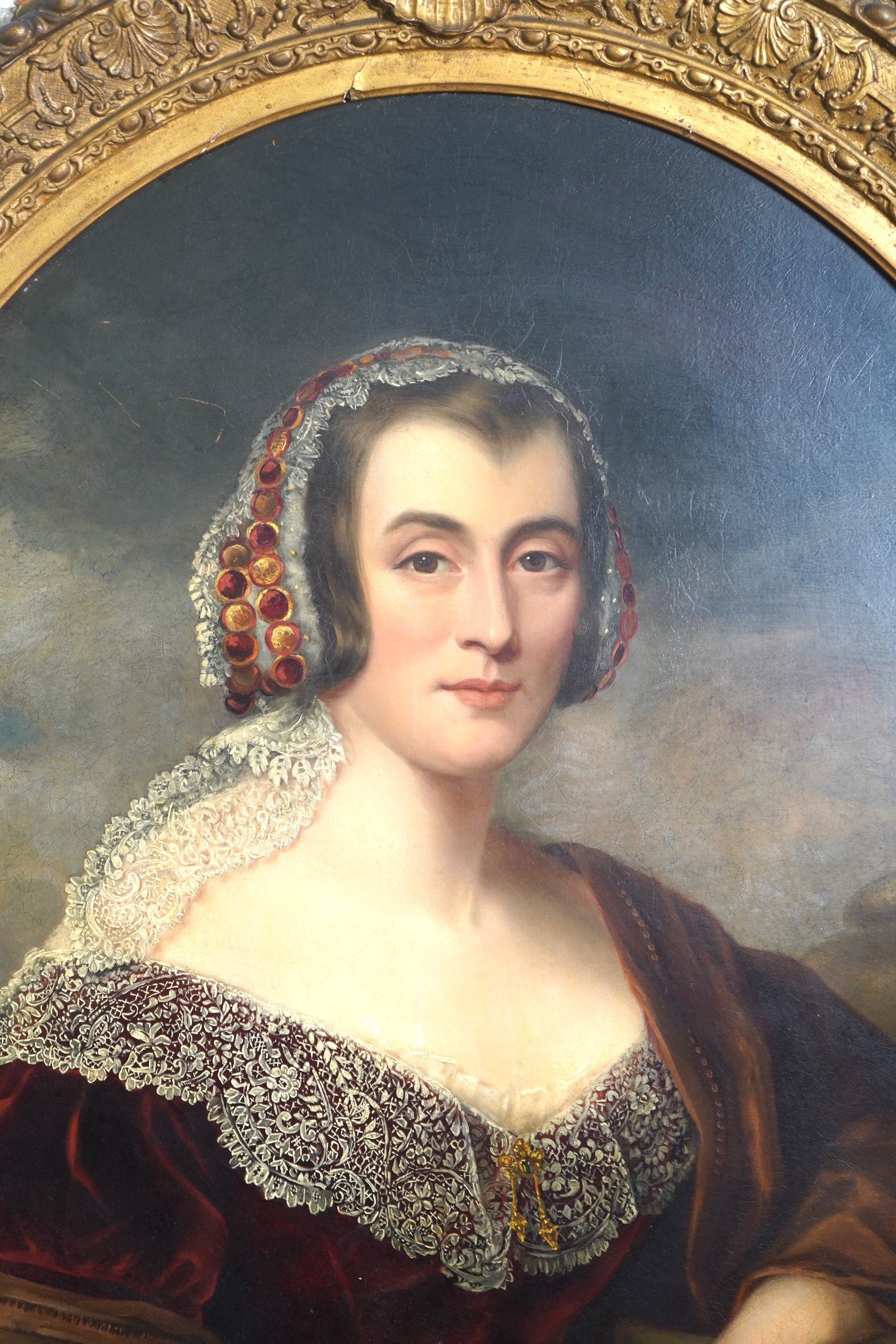 Circle of Franz Xaver Winterhalter, German 1805-1873, 'Mary Ann, Wife of Joseph Boord of Harefield'